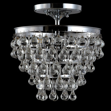 Toronto Metal/Crystal LED Flush Mount - JONATHAN Y